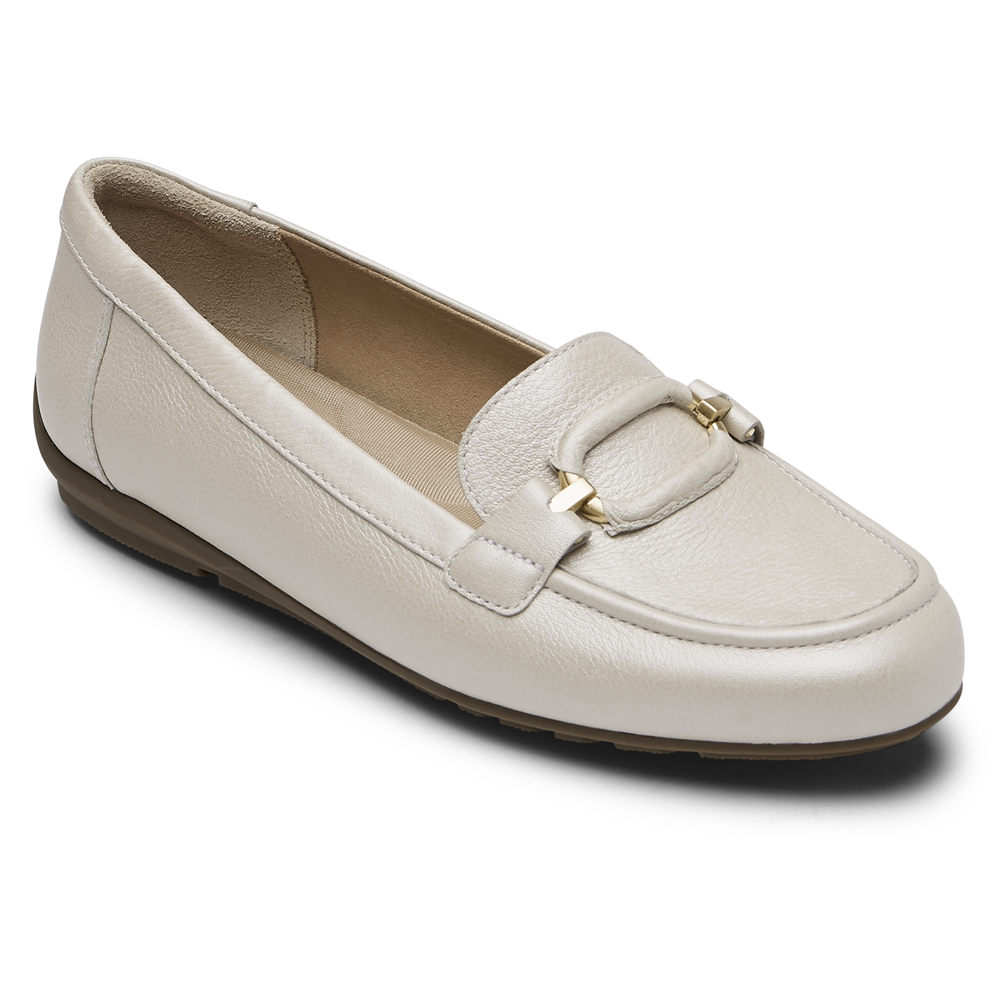 Rockport Loafers For Womens White - Total Motion Circle Driver - LJ5791428